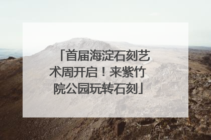 首届海淀石刻艺术周开启！来紫竹院公园玩转石刻