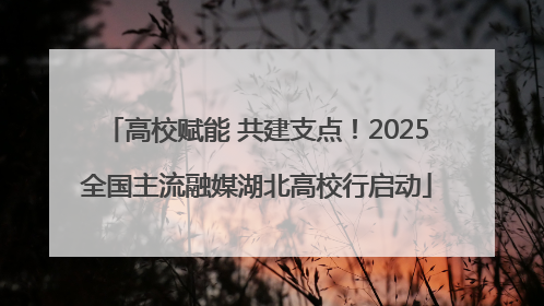 高校赋能 共建支点！2025全国主流融媒湖北高校行启动