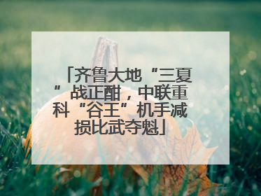齐鲁大地“三夏”战正酣，中联重科“谷王”机手减损比武夺魁