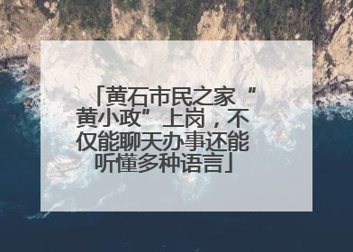 黄石市民之家“黄小政”上岗，不仅能聊天办事还能听懂多种语言