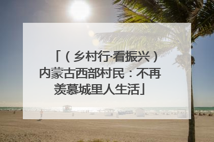（乡村行·看振兴）内蒙古西部村民：不再羡慕城里人生活