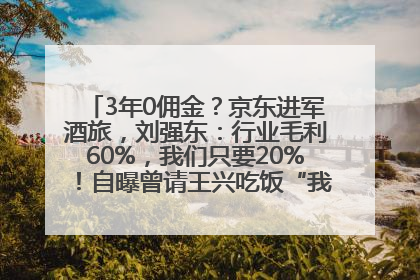 3年0佣金？京东进军酒旅，刘强东：行业毛利60%，我们只要20%！自曝曾请王兴吃饭“我要做外卖了”