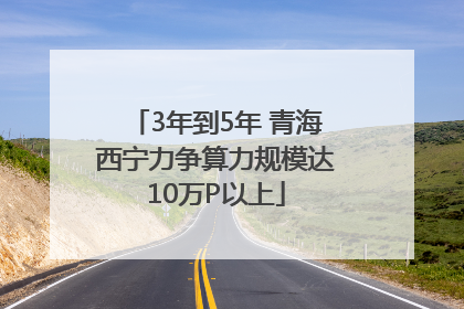 3年到5年 青海西宁力争算力规模达10万P以上