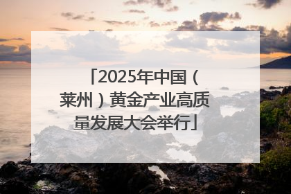 2025年中国（莱州）黄金产业高质量发展大会举行