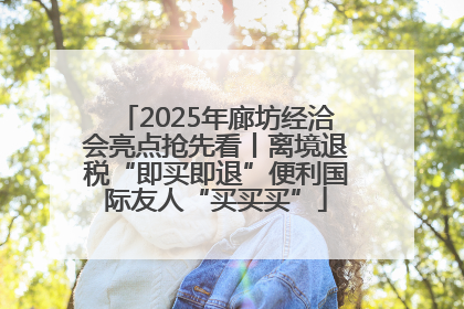 2025年廊坊经洽会亮点抢先看丨离境退税“即买即退”便利国际友人“买买买”