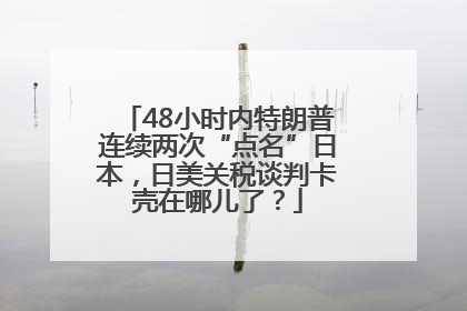 48小时内特朗普连续两次“点名”日本，日美关税谈判卡壳在哪儿了？