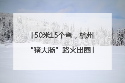 50米15个弯，杭州“猪大肠”路火出圈