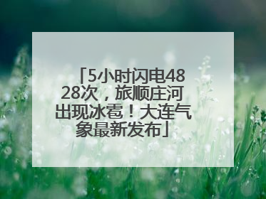 5小时闪电4828次，旅顺庄河出现冰雹！大连气象最新发布