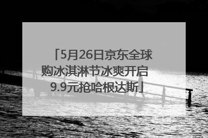 5月26日京东全球购冰淇淋节冰爽开启 9.9元抢哈根达斯