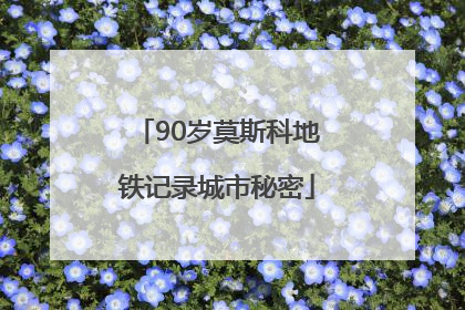 90岁莫斯科地铁记录城市秘密