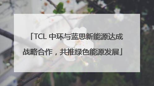 TCL 中环与蓝思新能源达成战略合作，共推绿色能源发展